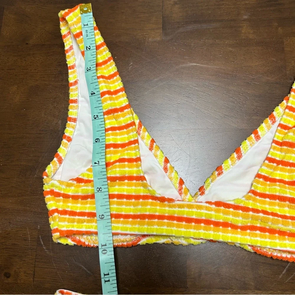 Solid and Striped The Beverly Bikini Tricolor Terrycloth Stripe Size XS